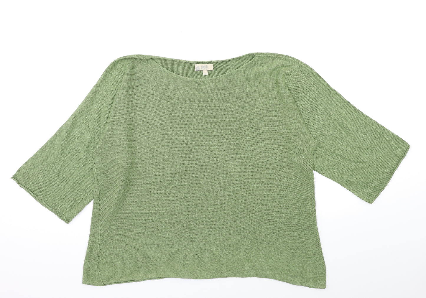 Amanti Womens Green  Knit Pullover Jumper Size M
