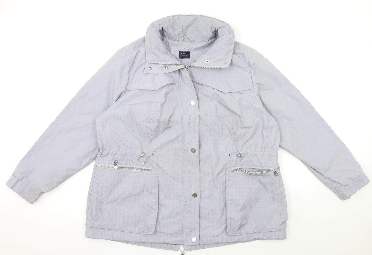 Marks and Spencer Womens Blue   Rain Coat Coat Size 22