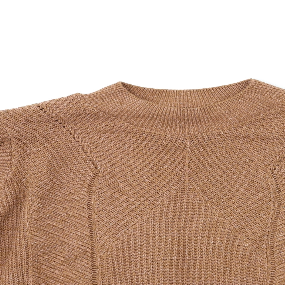 Primark Womens Brown  Knit Pullover Jumper Size M