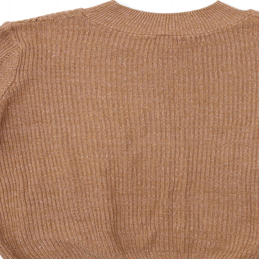 Primark Womens Brown  Knit Pullover Jumper Size M