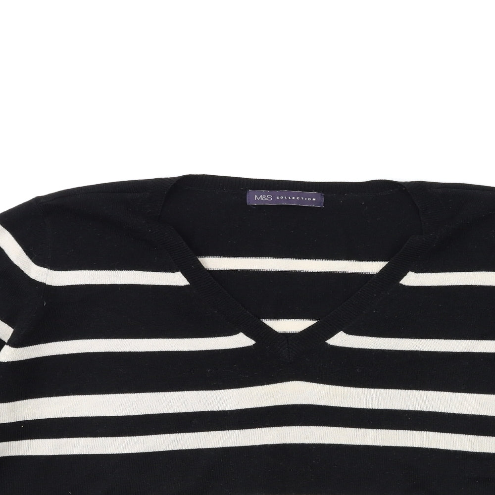 Marks and Spencer Womens Beige Striped  Pullover Jumper Size 20