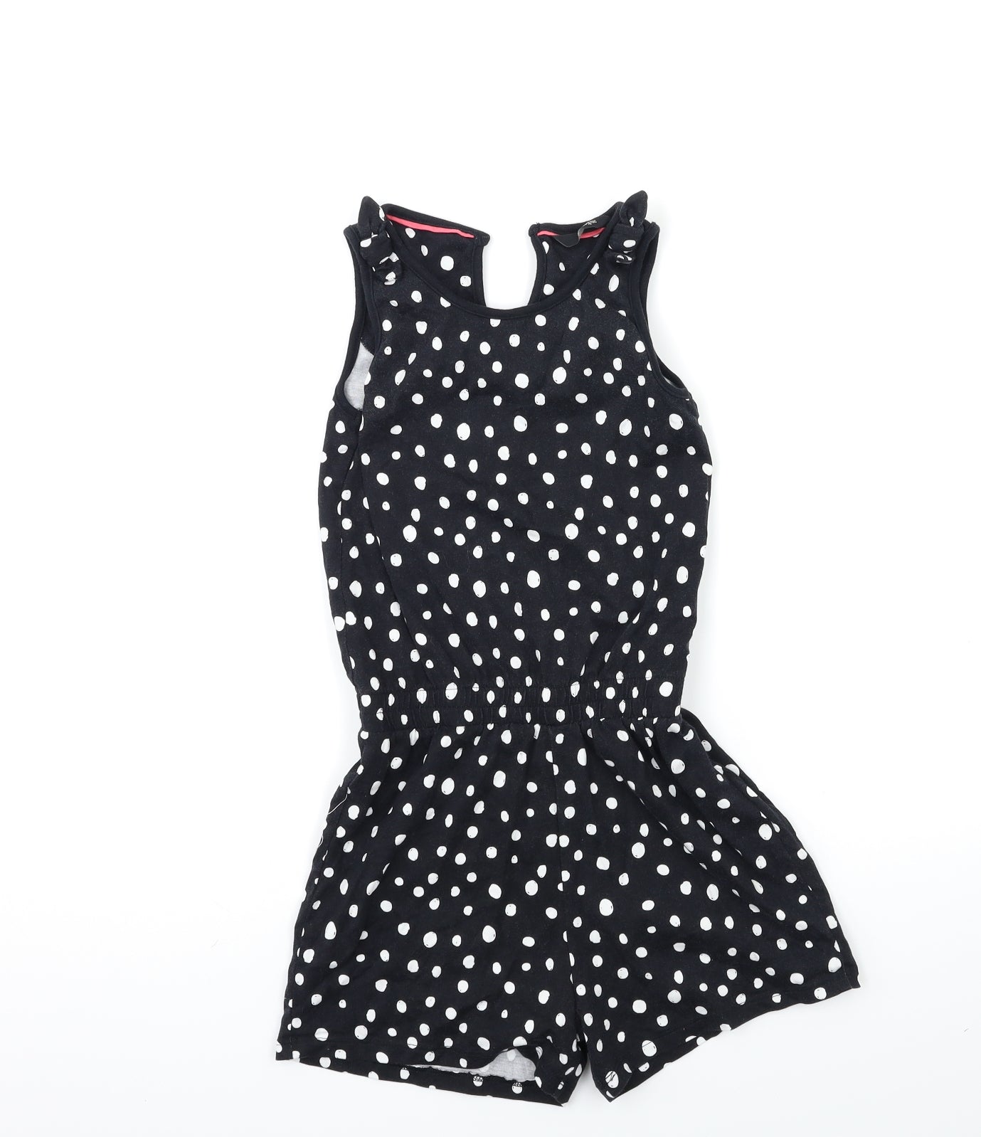 George Girls Black Polka Dot  Playsuit One-Piece Size 7-8 Years