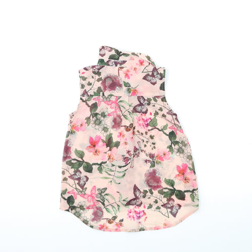 EVIE Girls Pink Floral  Basic Blouse Size 5 Years