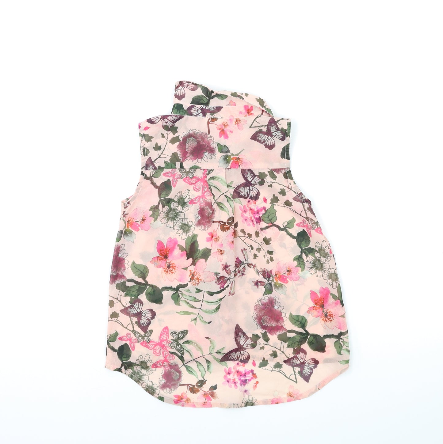 EVIE Girls Pink Floral  Basic Blouse Size 5 Years