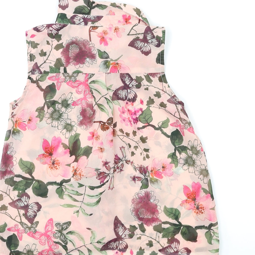 EVIE Girls Pink Floral  Basic Blouse Size 5 Years