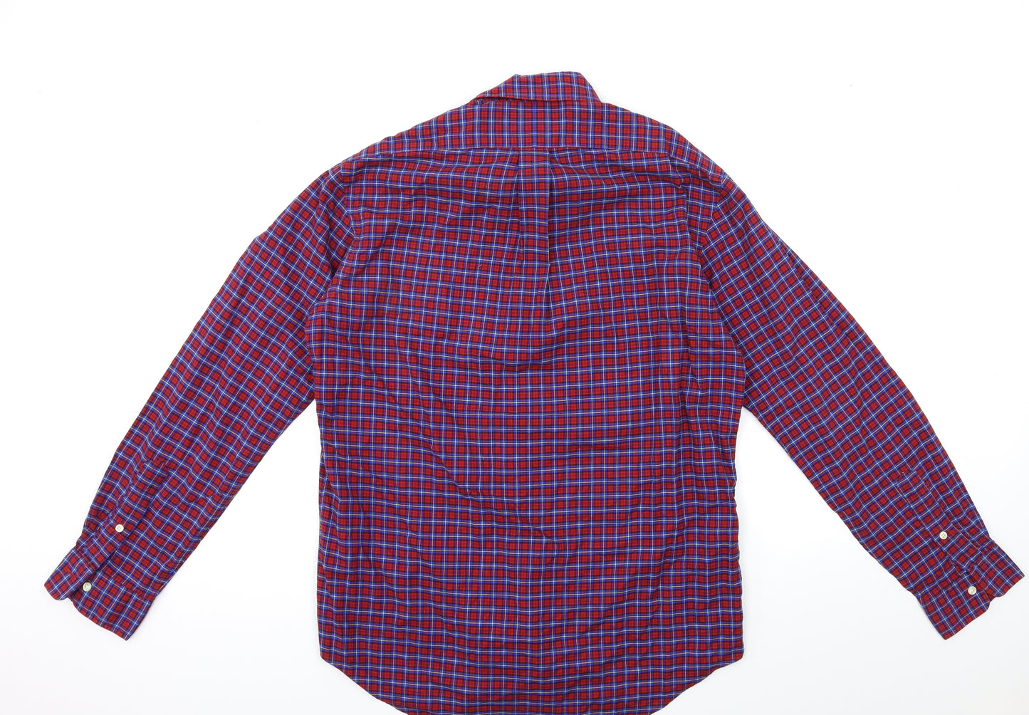Ralph Lauren Mens Blue Check   Button-Up Size M
