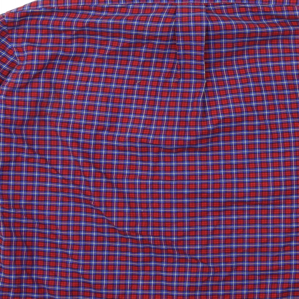 Ralph Lauren Mens Blue Check   Button-Up Size M