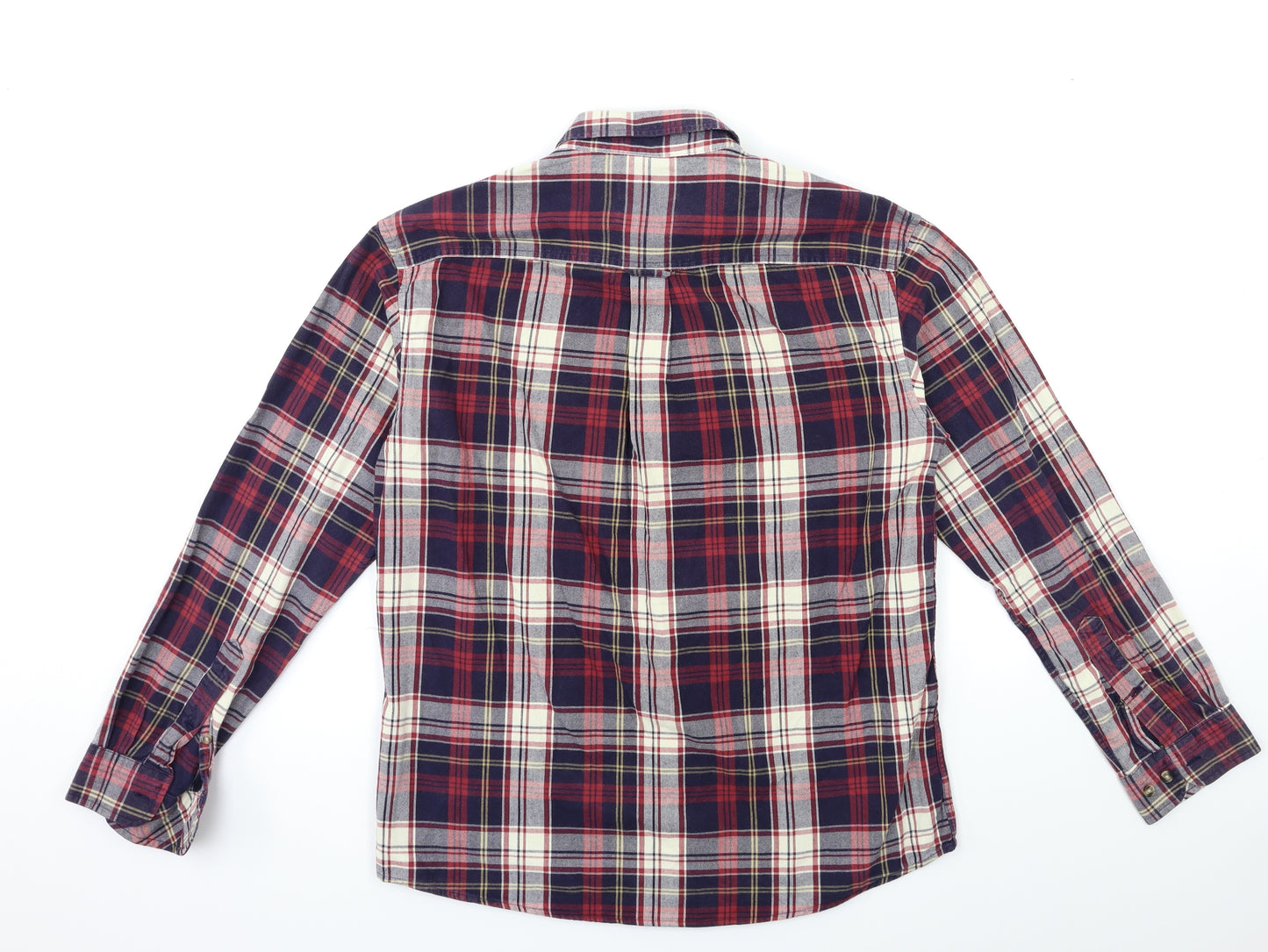 Blue Harbour Mens Red Check   Button-Up Size M