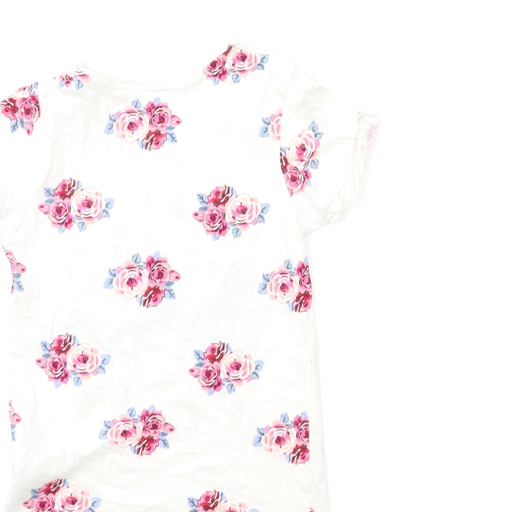 priMARK' Girls White Floral  Basic T-Shirt Size 7-8 Years
