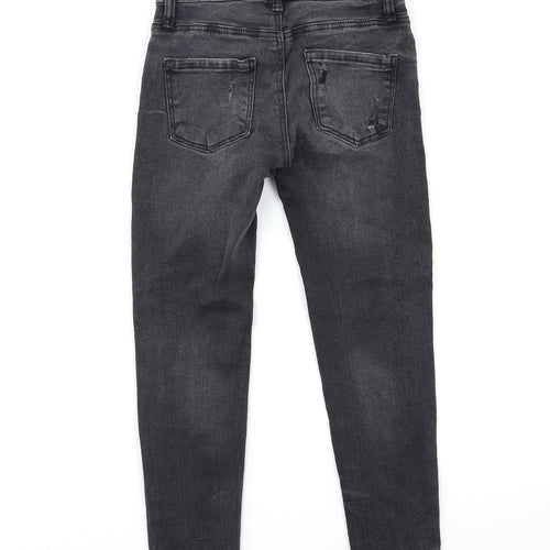 Denim & Co. Girls Black  Denim Skinny Jeans Size 7-8 Years
