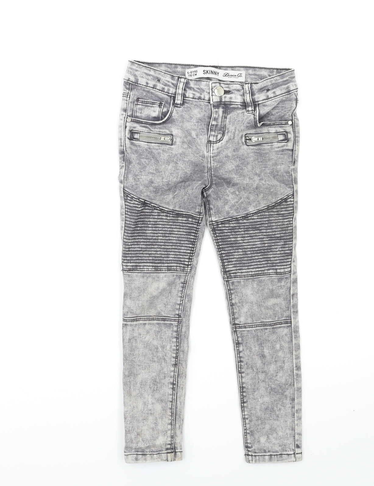 Denim & Co. Boys Green  Denim Skinny Jeans Size 7-8 Years