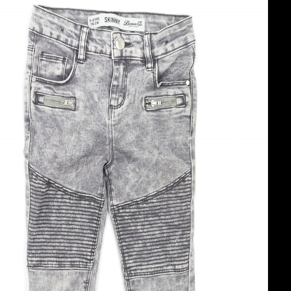 Denim & Co. Boys Green  Denim Skinny Jeans Size 7-8 Years