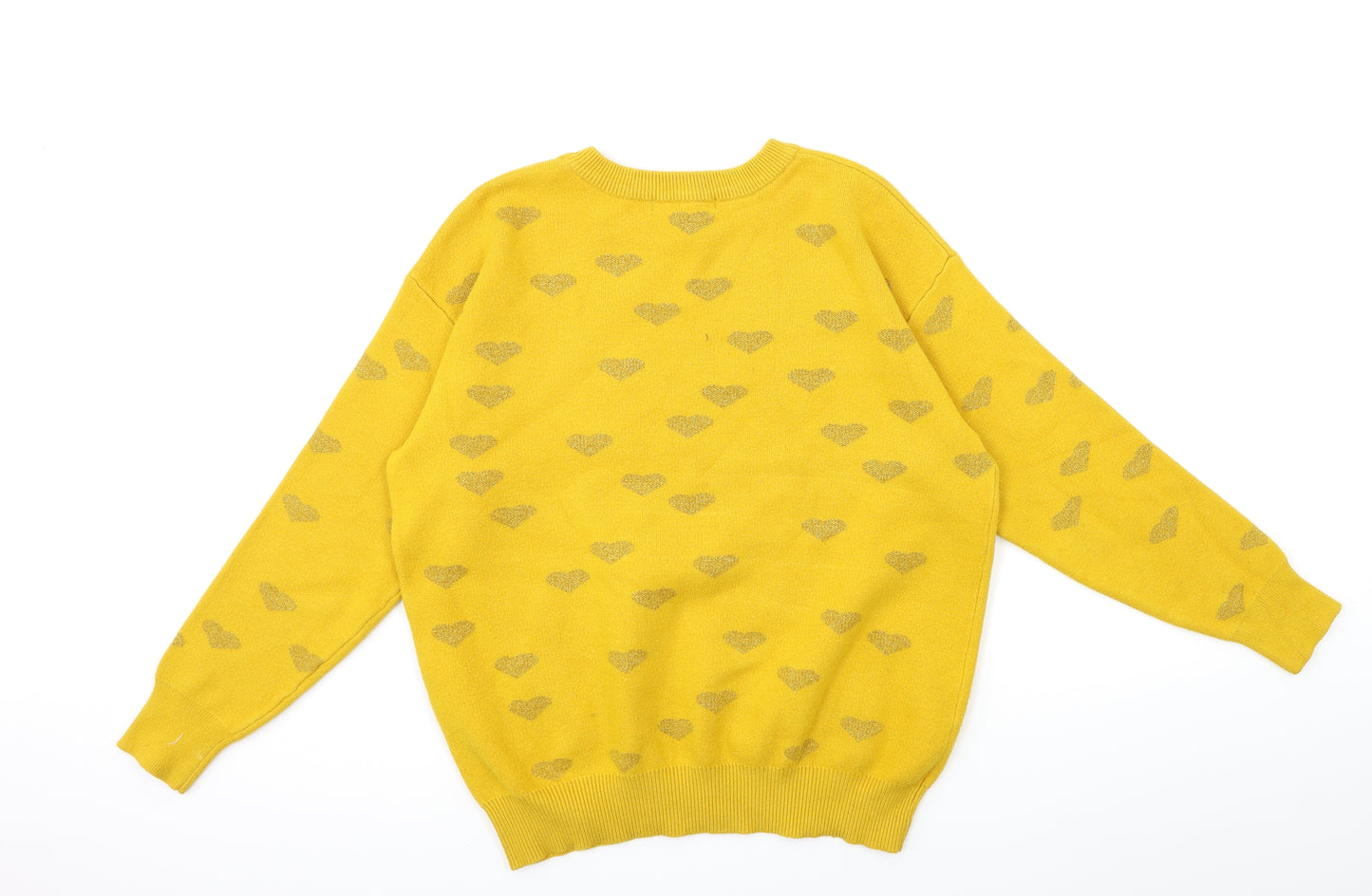 George Womens Yellow  Knit Pullover Jumper Size 12