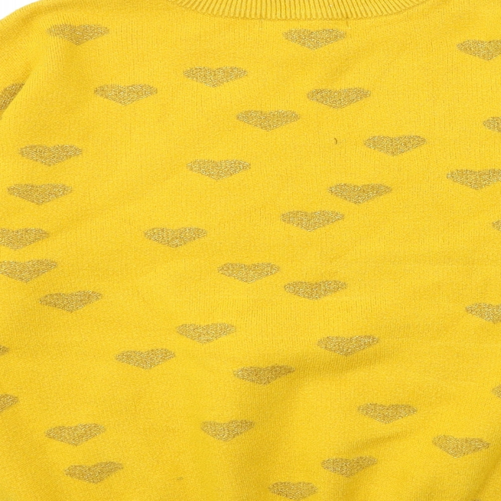George Womens Yellow  Knit Pullover Jumper Size 12