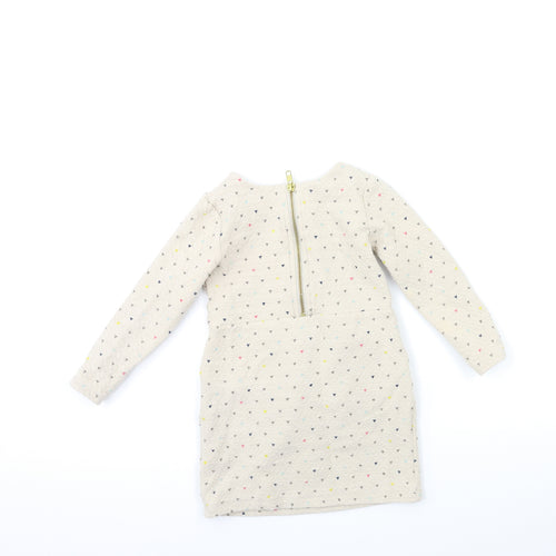 H&M Girls Beige   Jumper Dress  Size 2-3 Years
