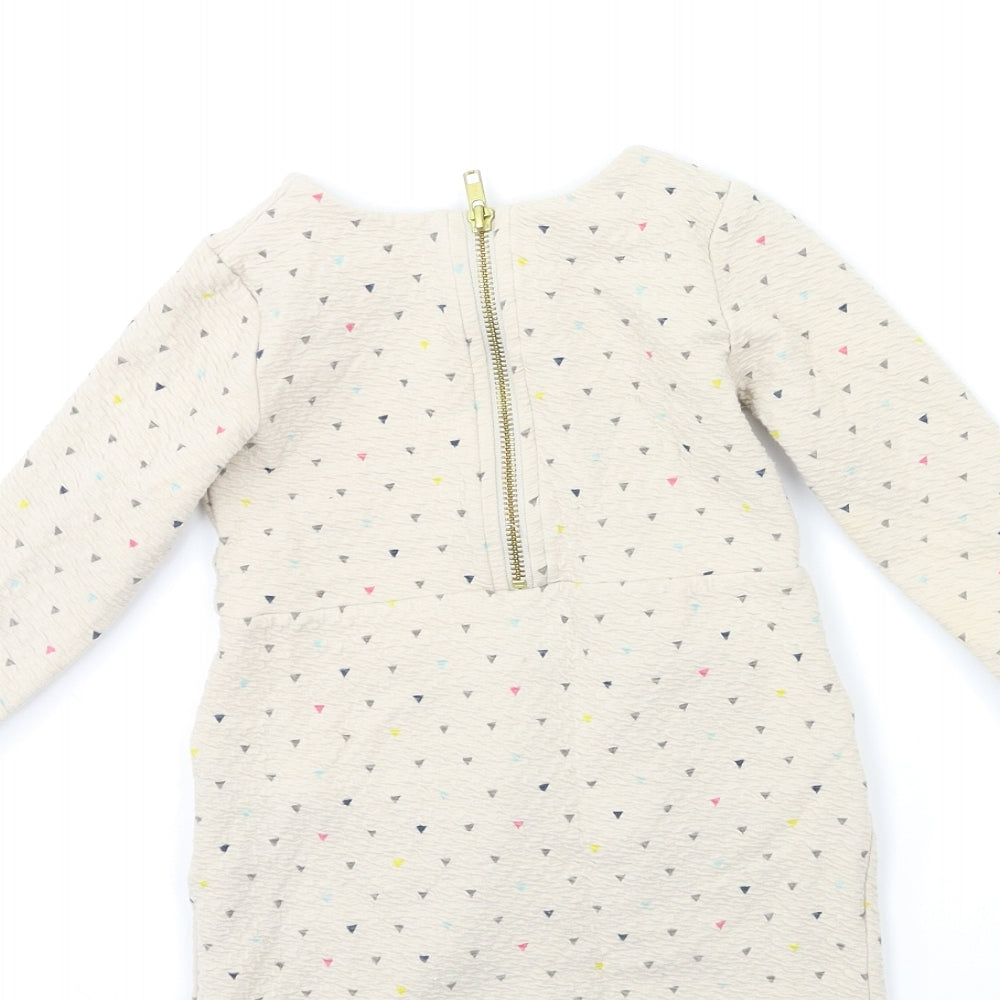 H&M Girls Beige   Jumper Dress  Size 2-3 Years