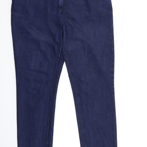 Preworn Womens Blue  Denim Straight Jeans Size 36 in L30 in