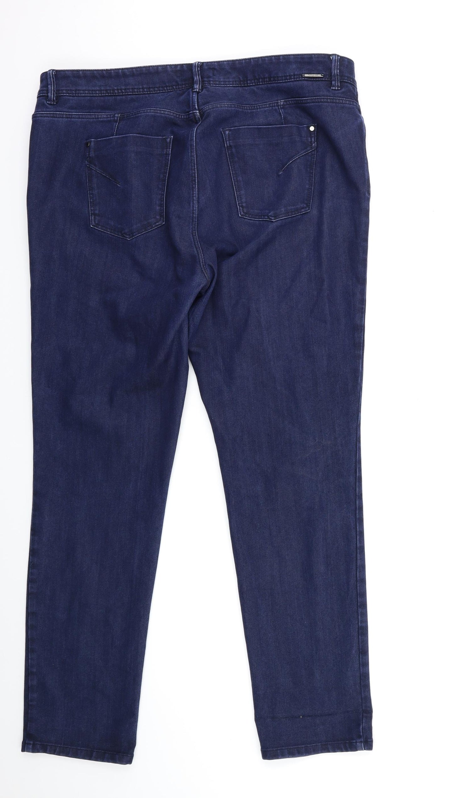 Preworn Womens Blue  Denim Straight Jeans Size 36 in L30 in