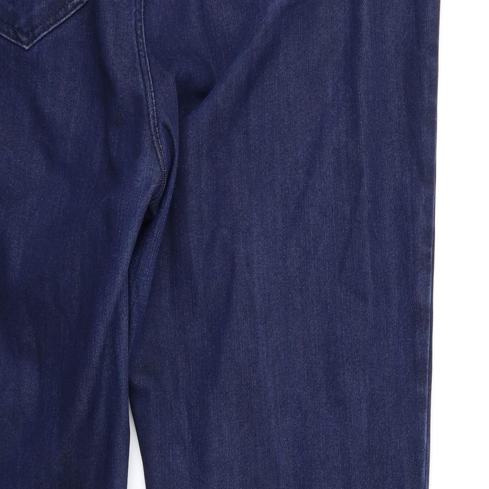 Preworn Womens Blue  Denim Straight Jeans Size 36 in L30 in
