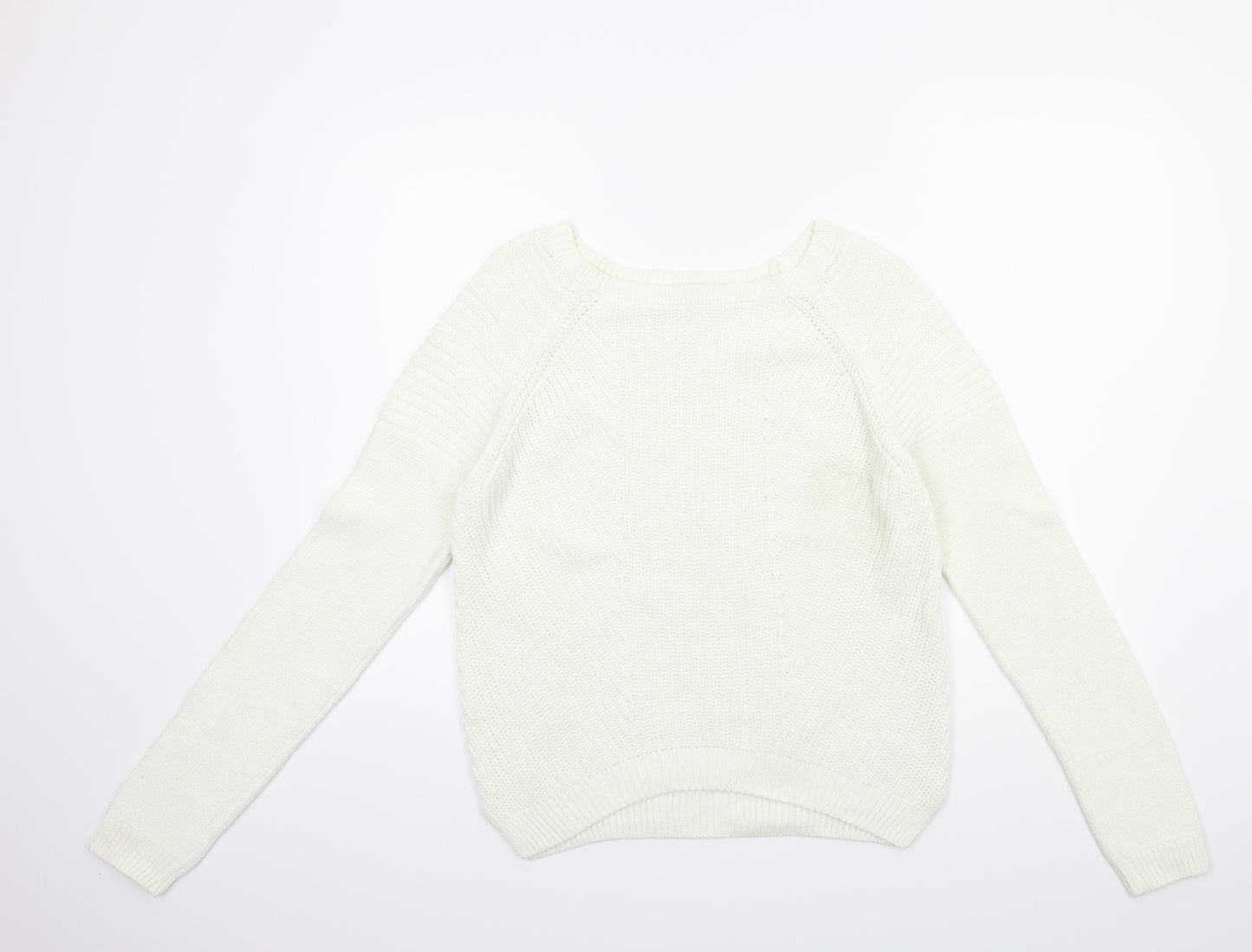 TU Womens White  Knit Pullover Jumper Size 8