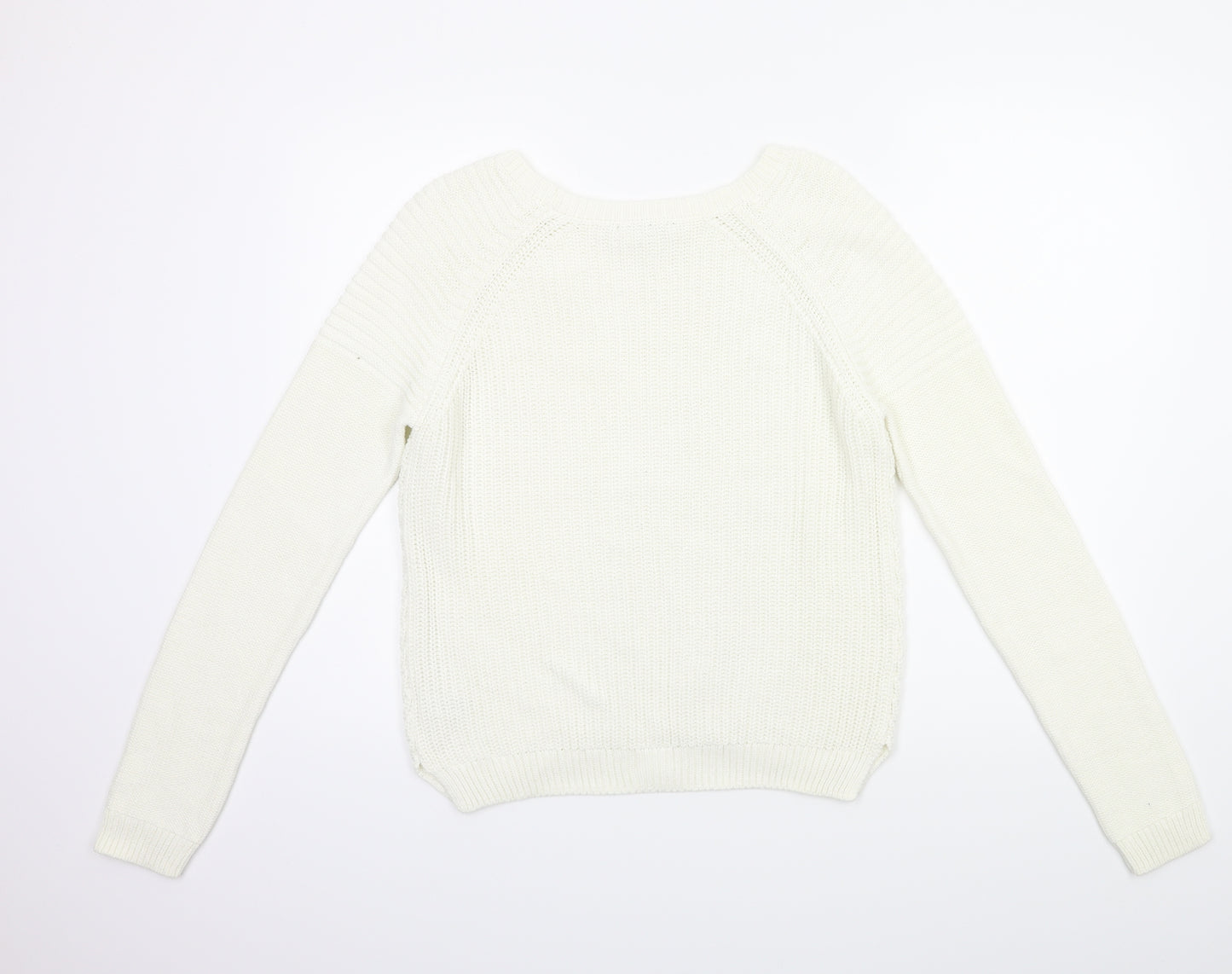 TU Womens White  Knit Pullover Jumper Size 8