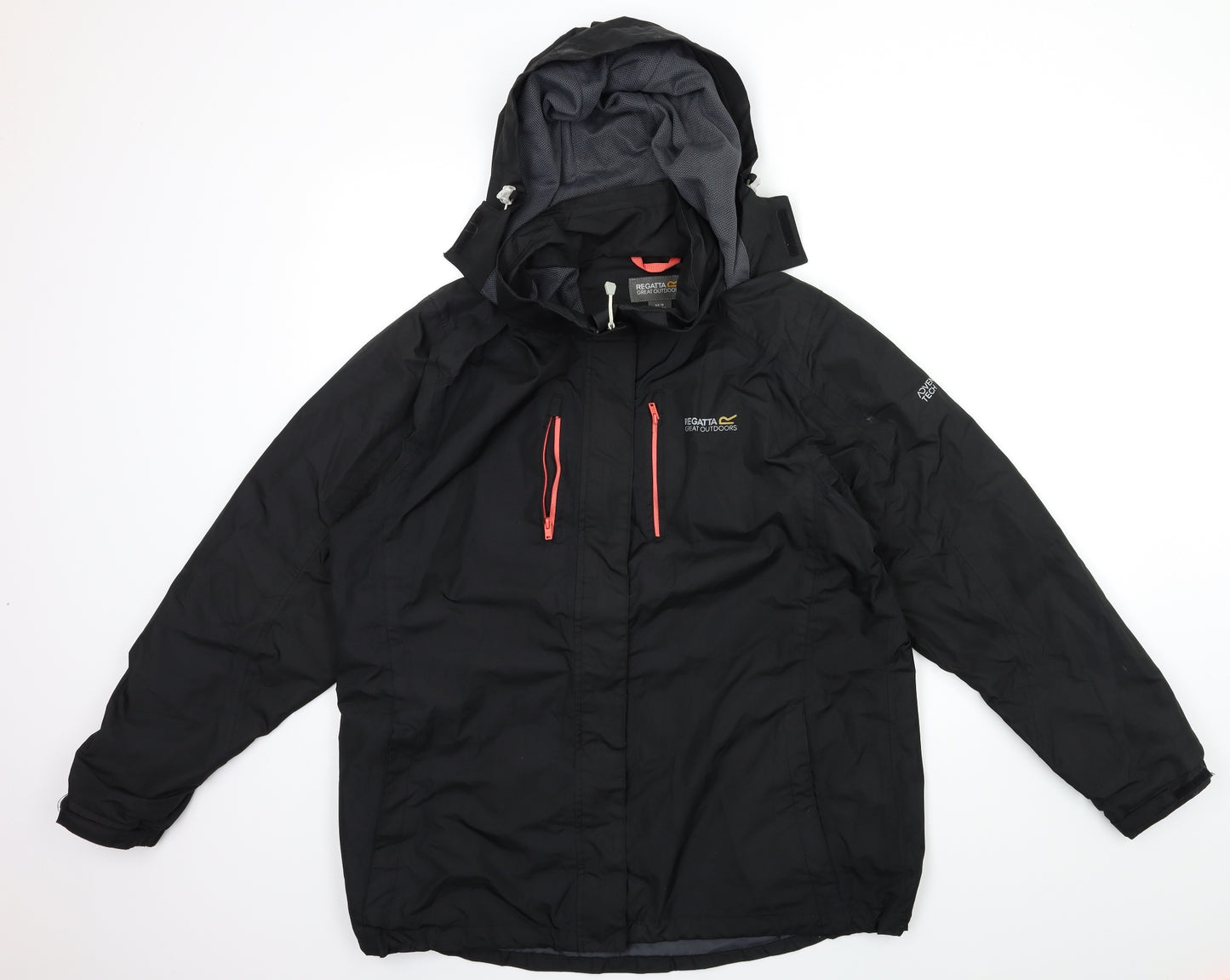 Regatta Womens Black   Rain Coat Coat Size 18