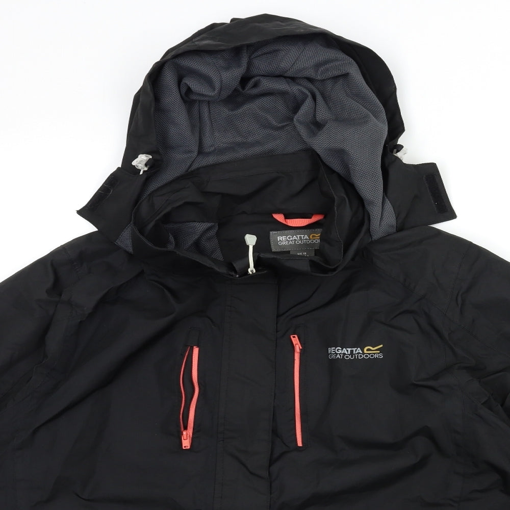 Regatta Womens Black   Rain Coat Coat Size 18