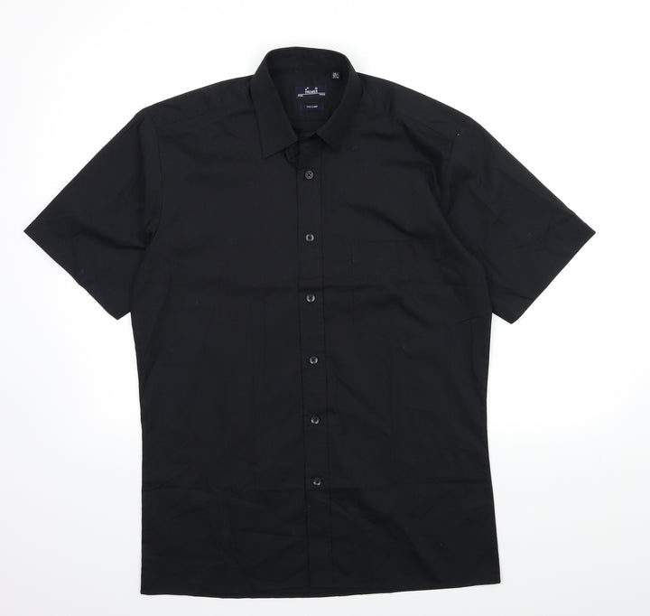 Premier Mens Black Button-Up Size 14.5