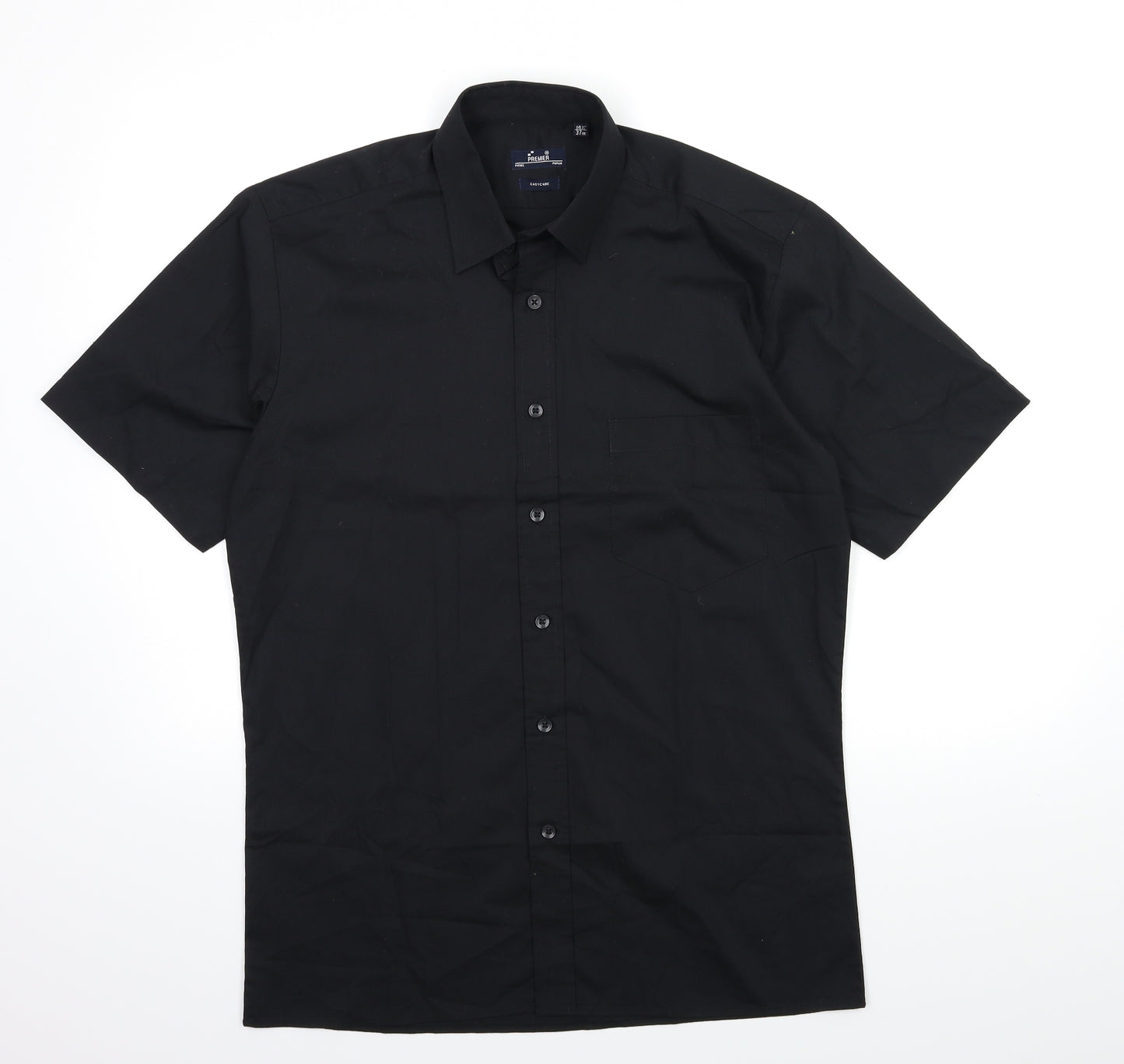 Premier Mens Black    Button-Up Size 14.5