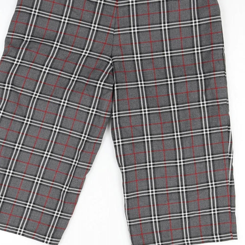 Cht Womens Grey Check  Cropped Trousers Size S L20 in
