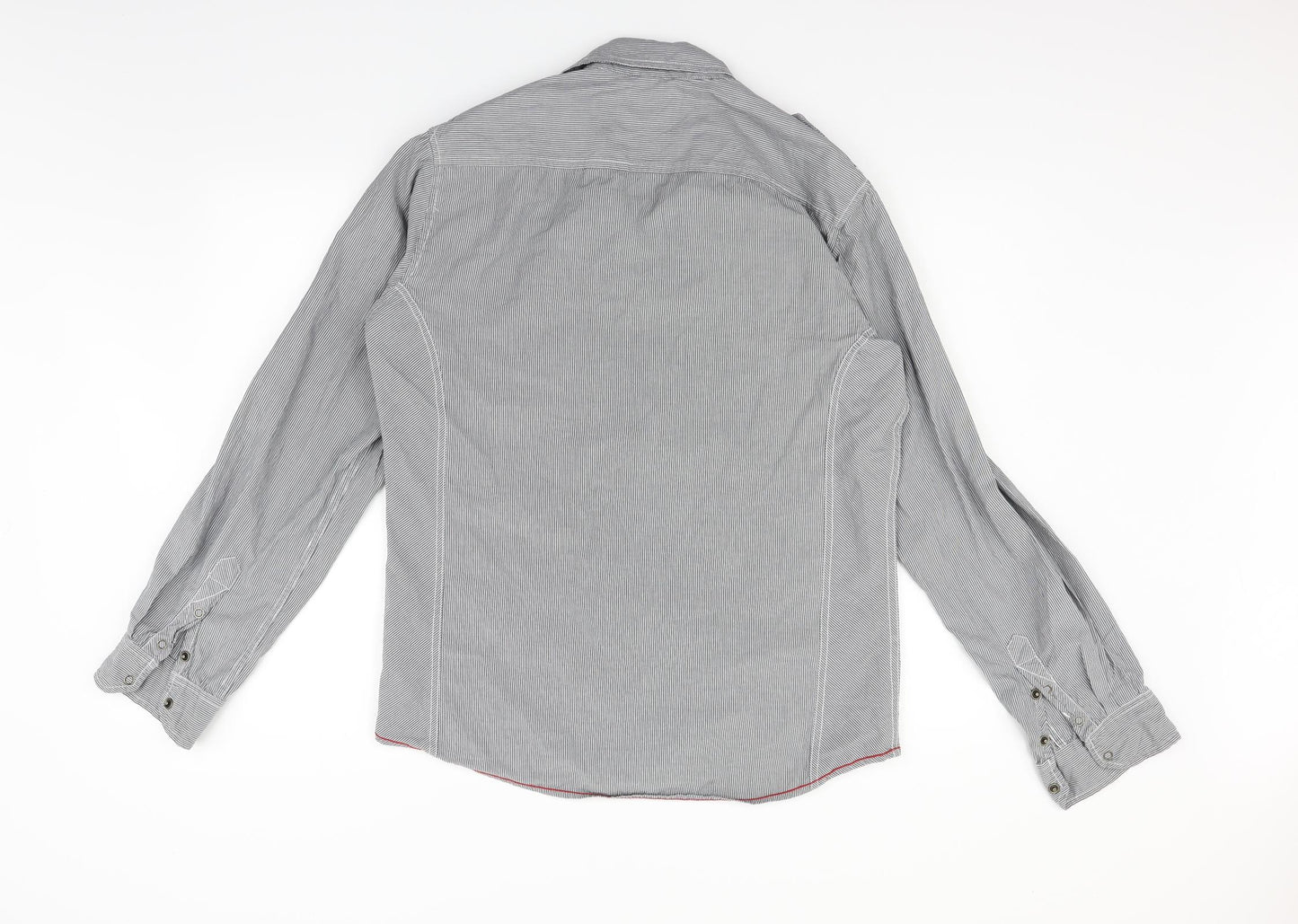 NEXT Mens Grey Polka Dot   Button-Up Size L