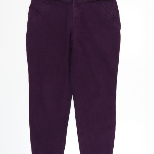 Maison Jules Womens Purple   Trousers  Size 12 L26 in