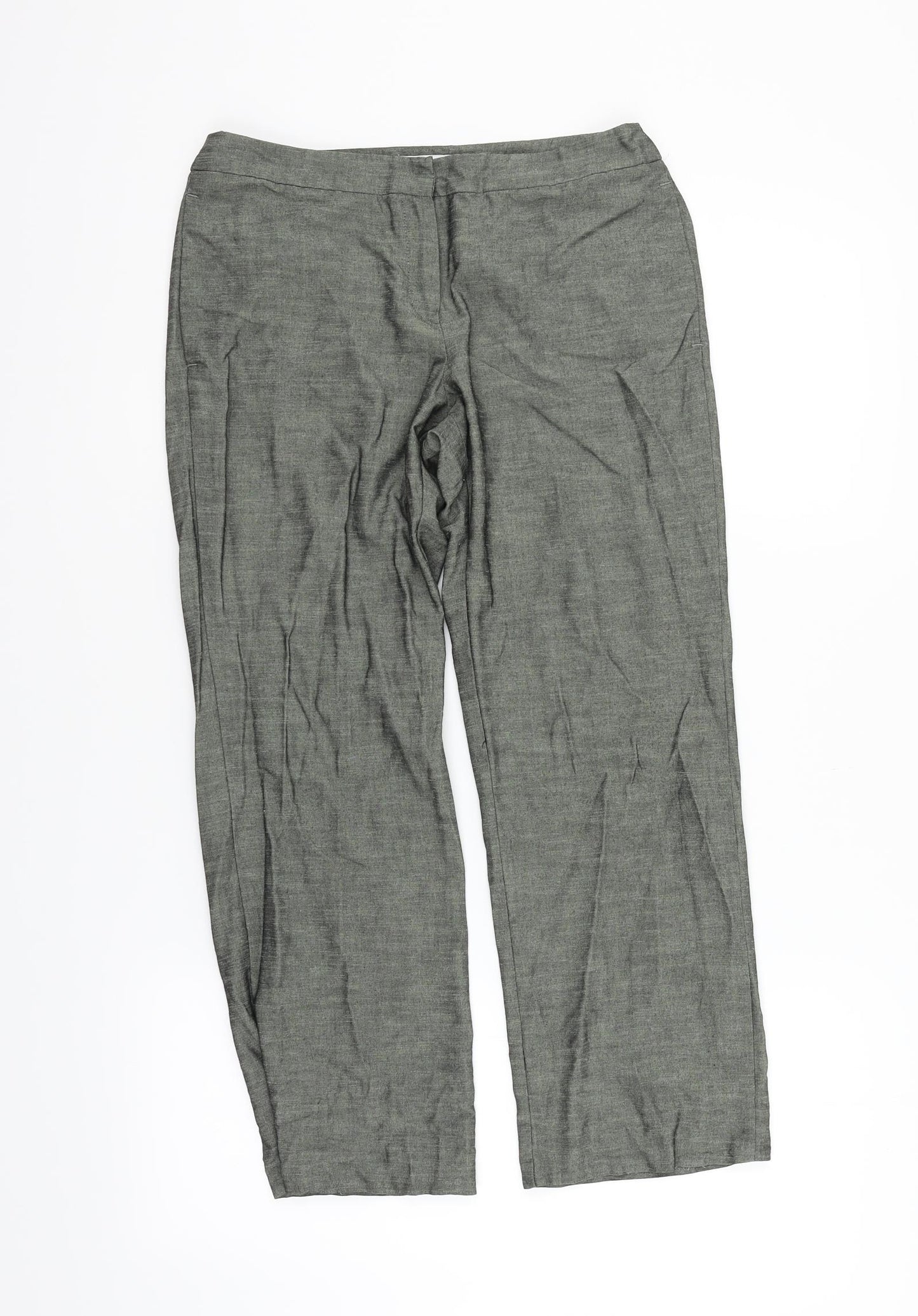 MING Womens Green   Cropped Trousers Size 6 L33 in