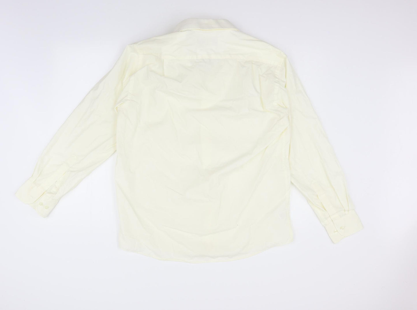 Marks and Spencer Mens Beige    Button-Up Size 15.5