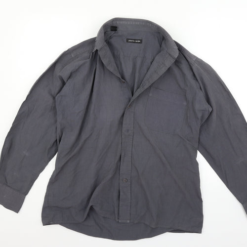 Pierre Cardin` Mens Grey    Button-Up Size 15