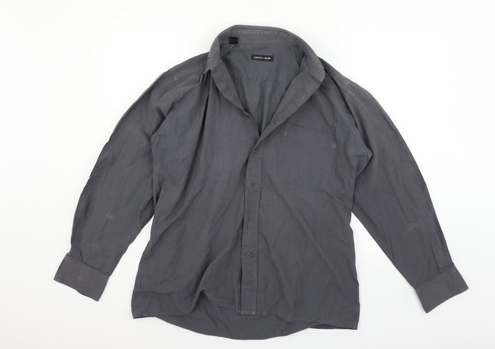 Pierre Cardin` Mens Grey    Button-Up Size 15