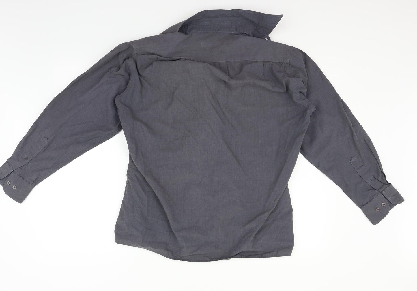 Pierre Cardin` Mens Grey    Button-Up Size 15