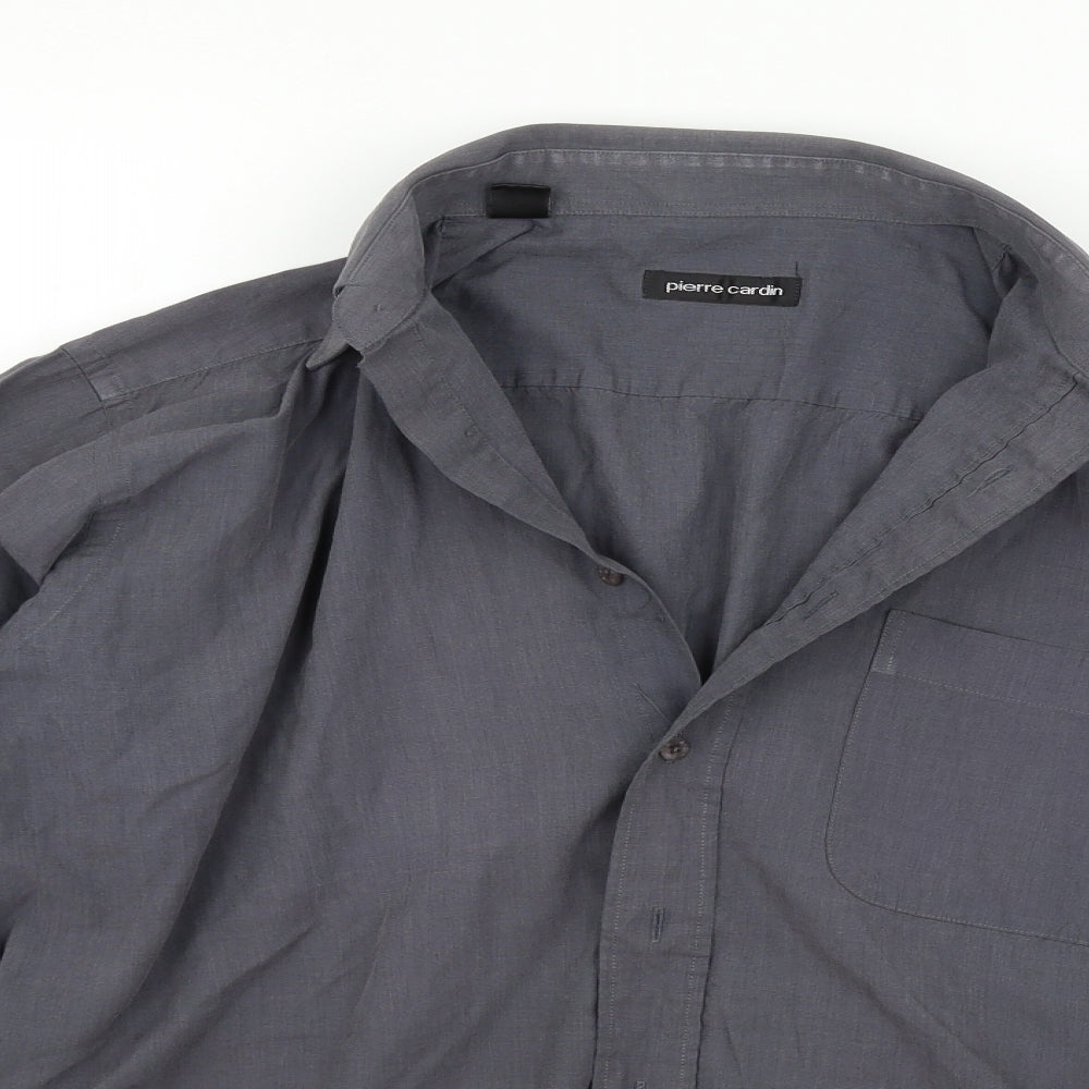 Pierre Cardin` Mens Grey    Button-Up Size 15