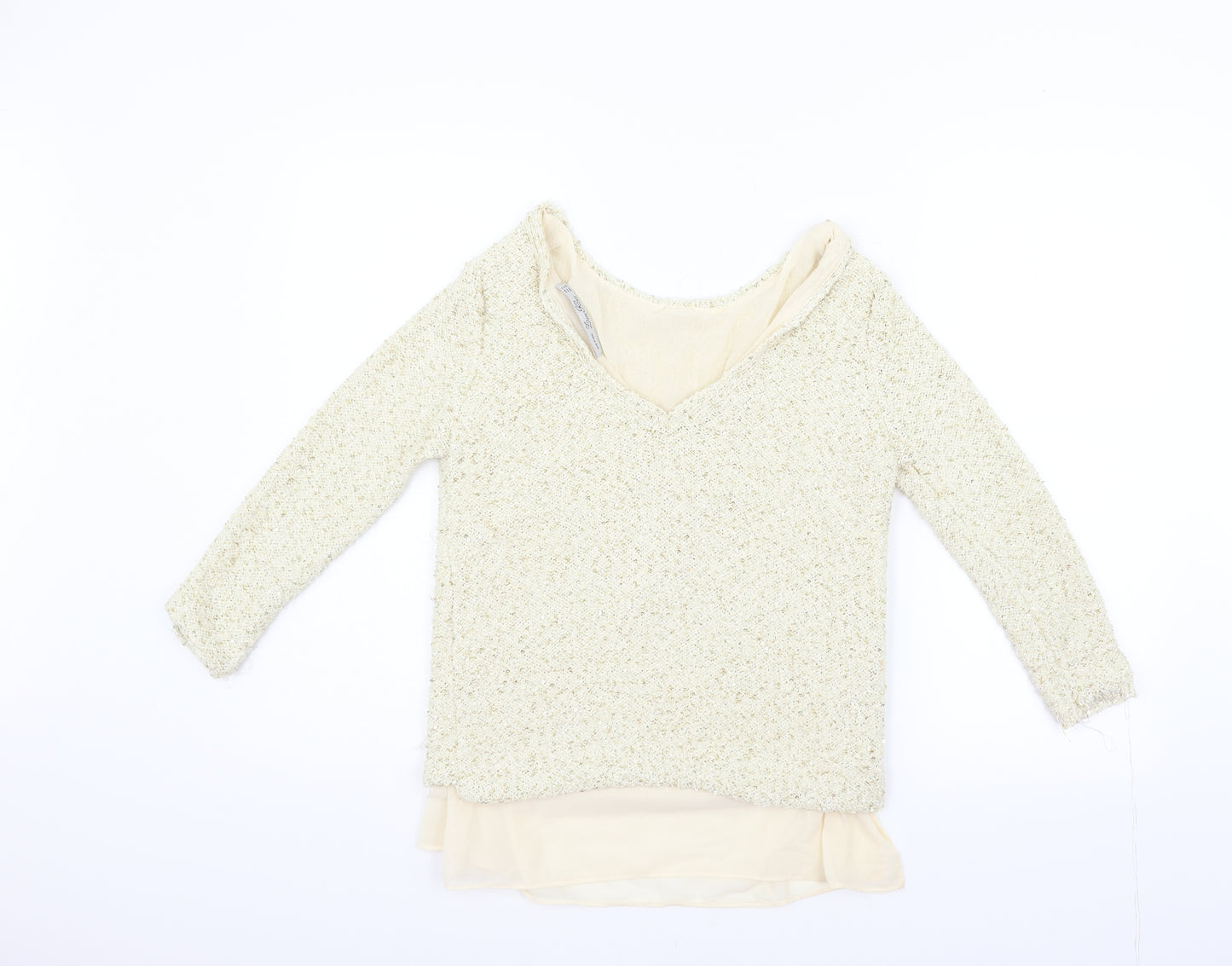 Laura Knit Womens Beige   Pullover Jumper Size M