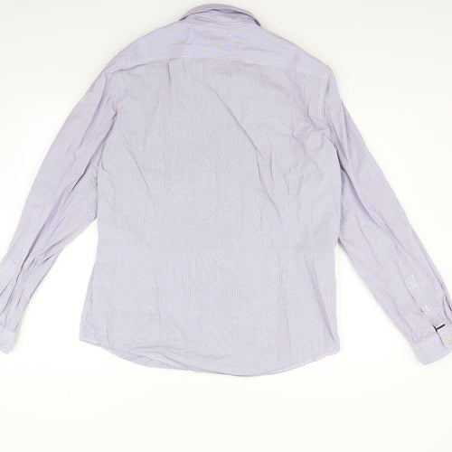 NEXT Mens Blue Striped   Button-Up Size L