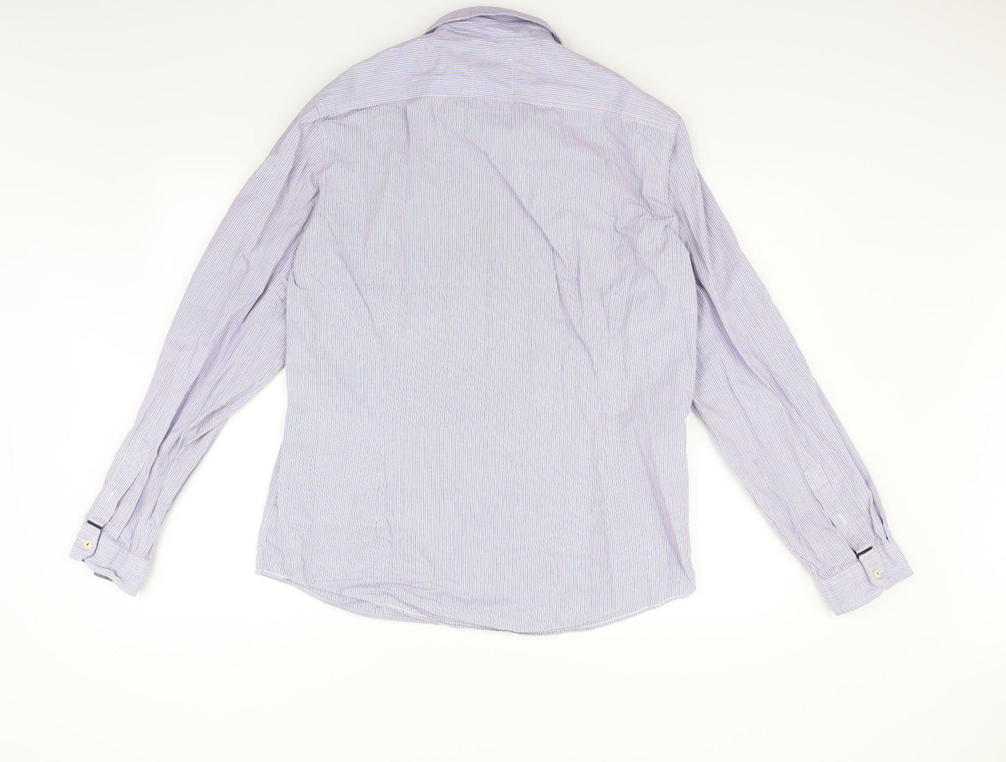 NEXT Mens Blue Striped   Button-Up Size L