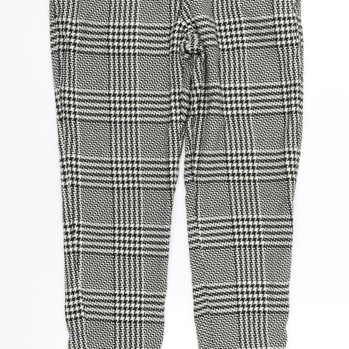 H&M Womens White Geometric  Sweatpants Trousers Size 10 L23 in