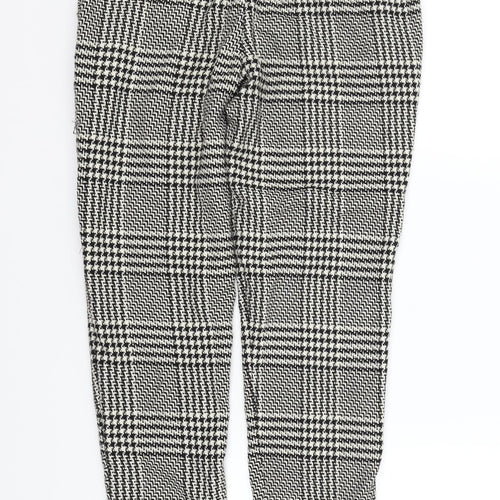 H&M Womens White Geometric  Sweatpants Trousers Size 10 L23 in