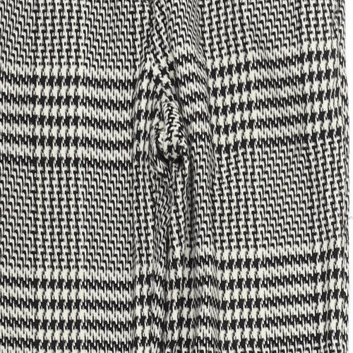 H&M Womens White Geometric  Sweatpants Trousers Size 10 L23 in