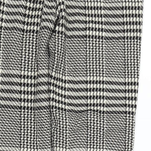 H&M Womens White Geometric  Sweatpants Trousers Size 10 L23 in