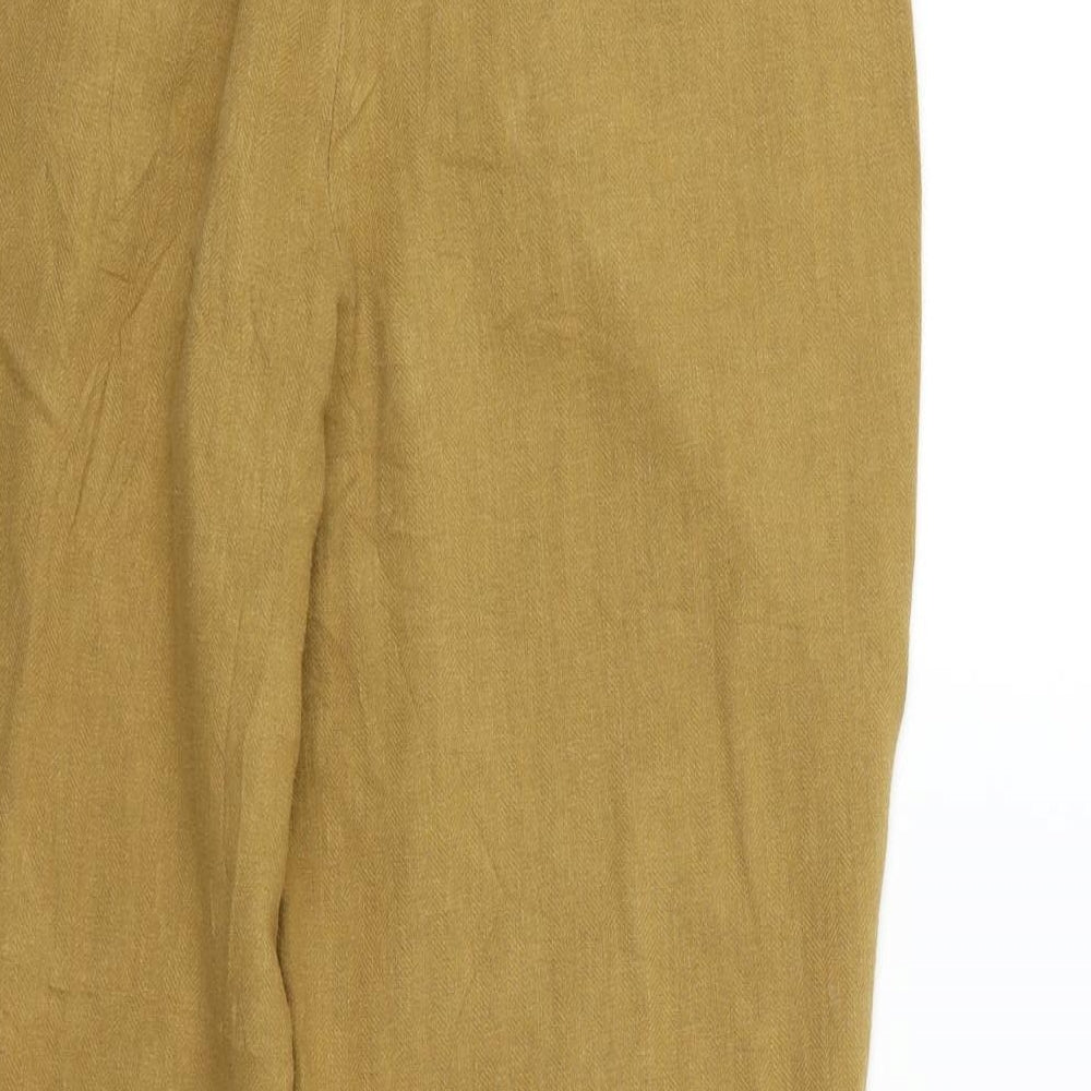 Marks and Spencer Womens Beige   Cropped Trousers Size 12 L23 in