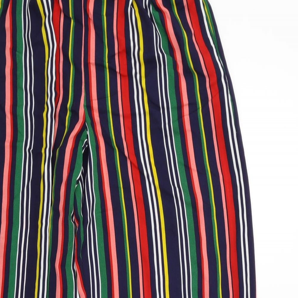Papaya Womens Multicoloured Striped  Trousers  Size 10 L27 in