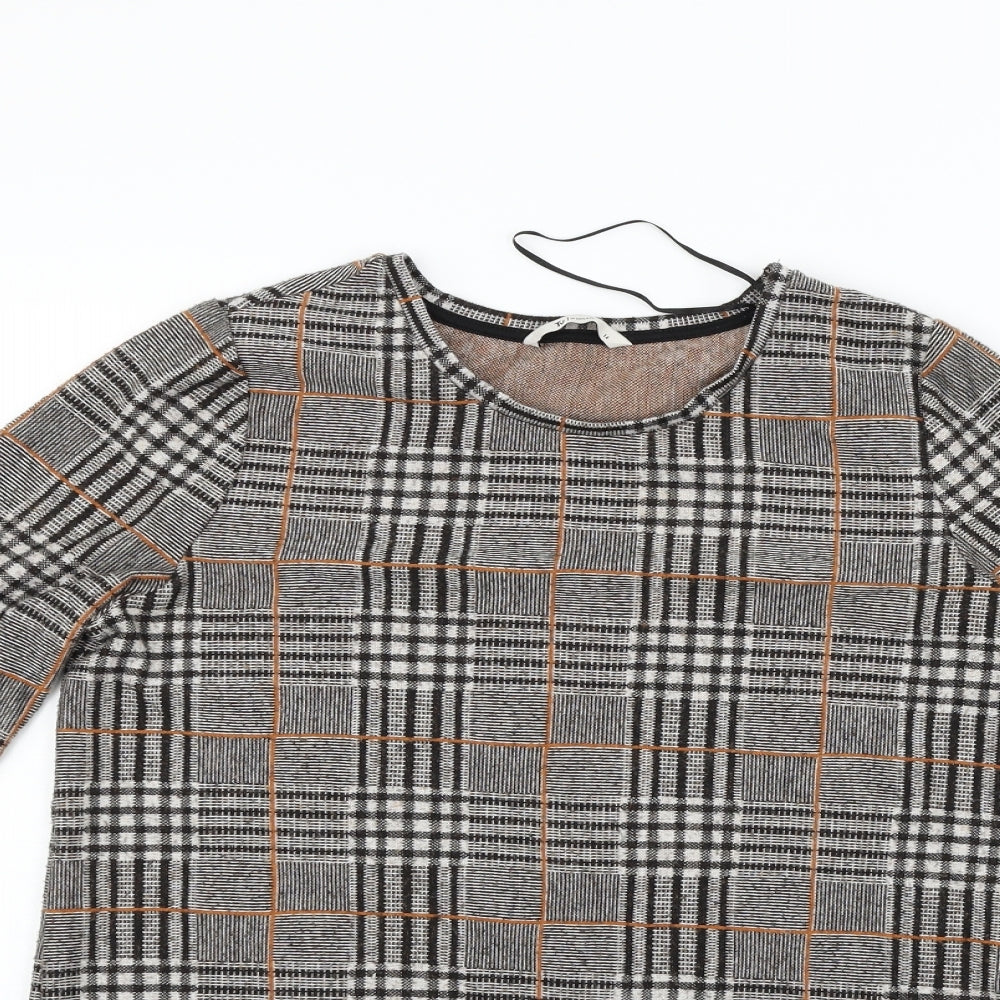 TU Womens Grey Check  Jumper Dress  Size 14
