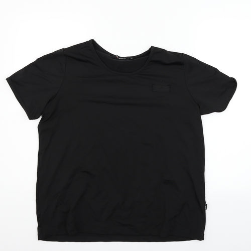 Corporate Wear Womens Black   Basic T-Shirt Size L