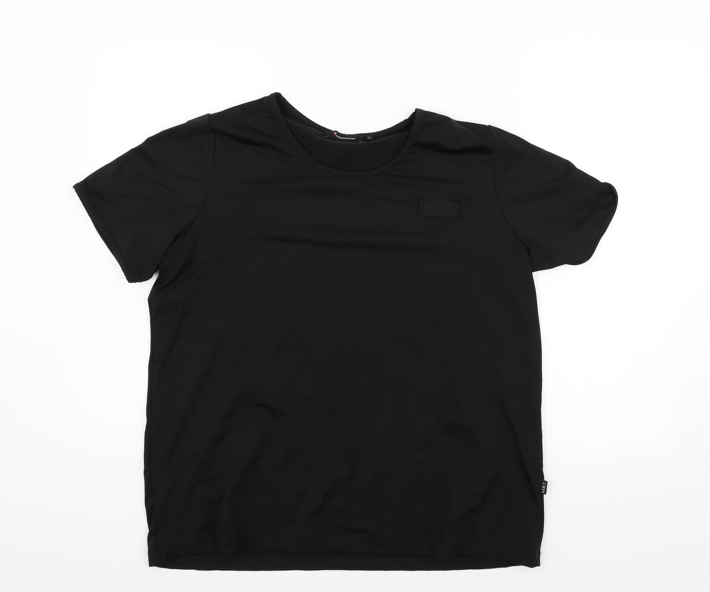 Corporate Wear Womens Black   Basic T-Shirt Size L